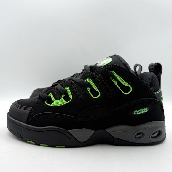 Osiris Mens D3 E Sneakers US 8 EU 40.5 Black Green Athletic EUC main image 9
